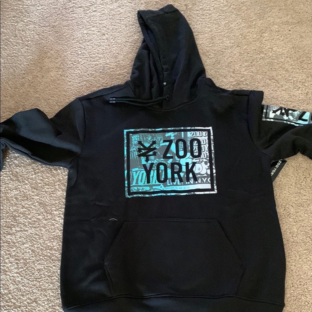 Zoo York Black Hoodie with Teal Graphic